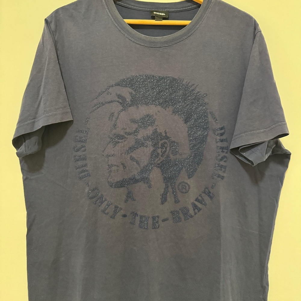 Vintage Diesel Men's "Only The Brave" Mohican Head Logo T-Shirt Size L